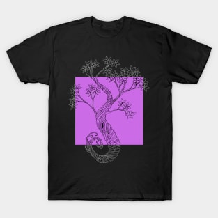 Purple Square Ink Tree T-Shirt